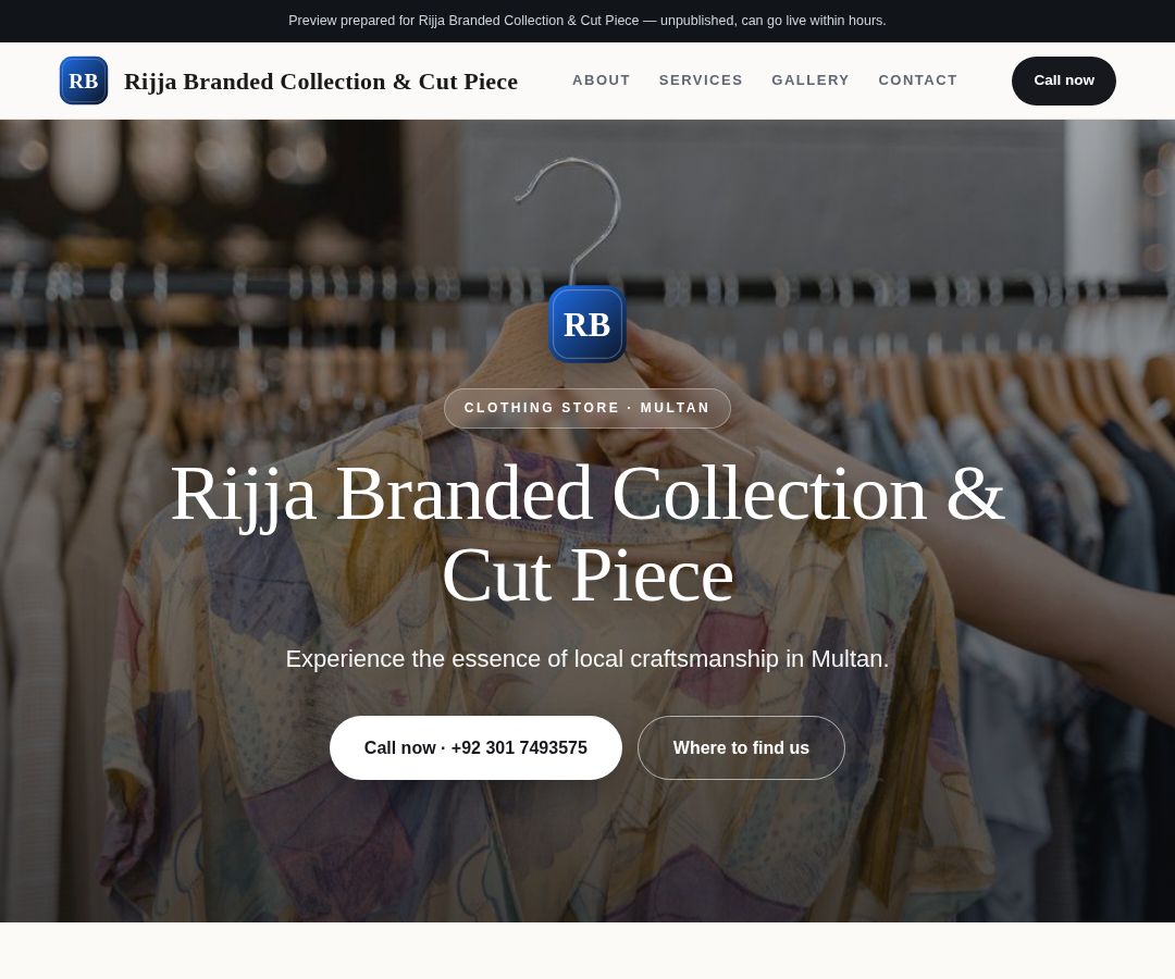Rijja Branded Collection & Cut Piece