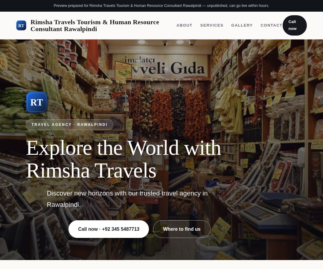 Rimsha Travels Tourism & Human Resource Consultant Rawalpindi