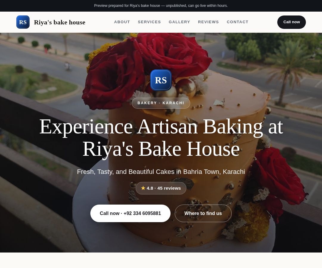 Riya's bake house