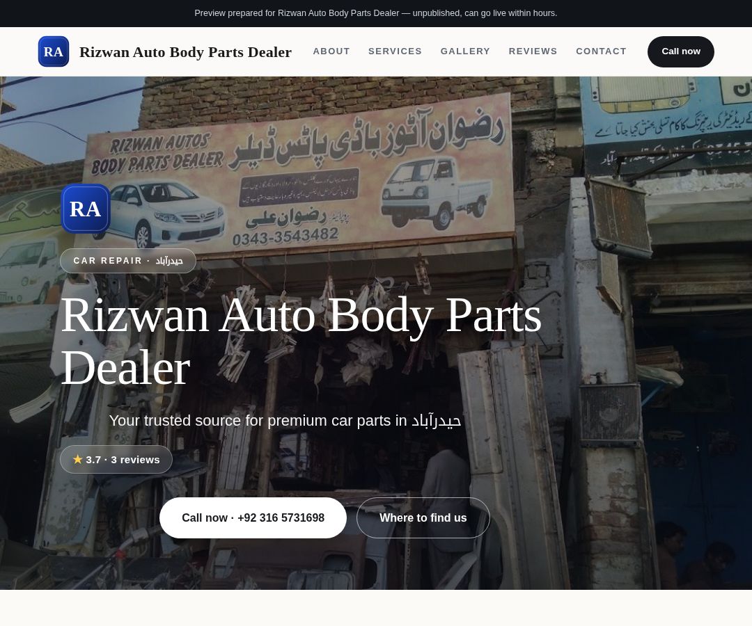 Rizwan Auto Body Parts Dealer