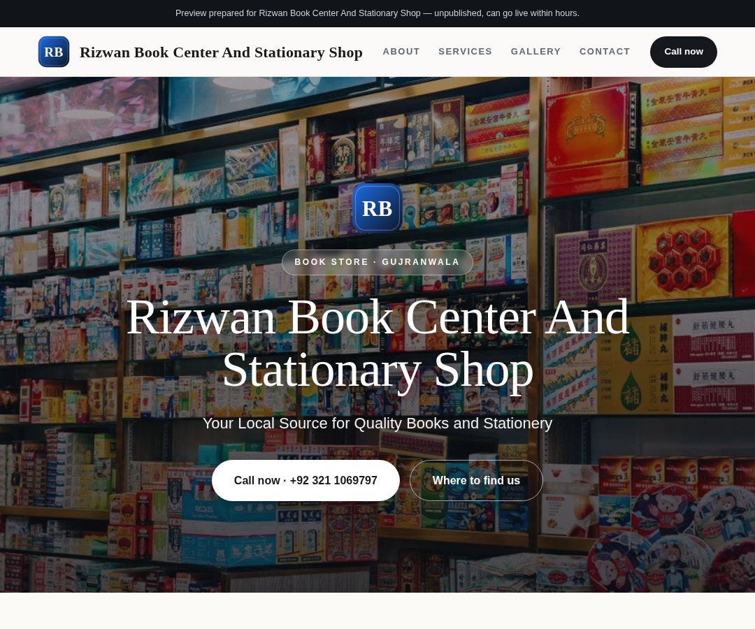 Rizwan Book Center And Stationary Shop