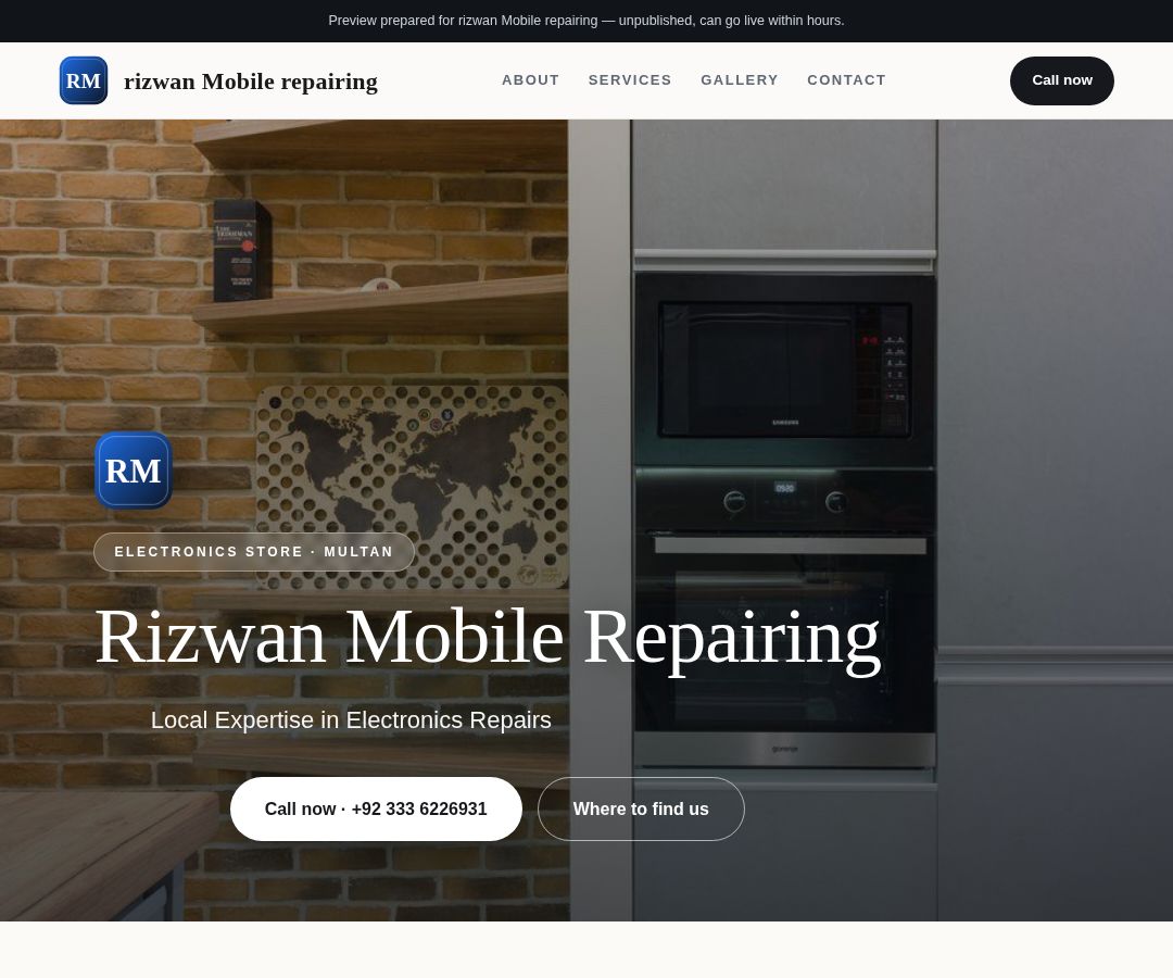 rizwan Mobile repairing