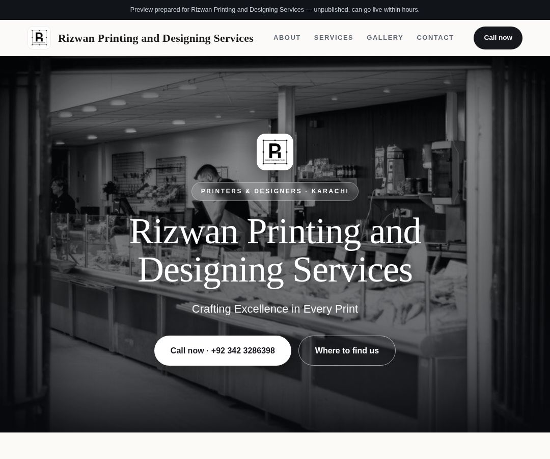 Rizwan Printing and Designing Services