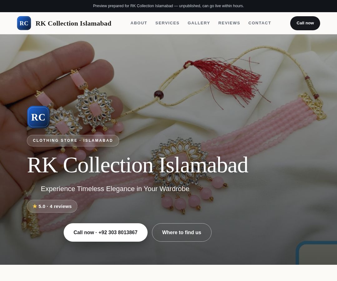 RK Collection Islamabad