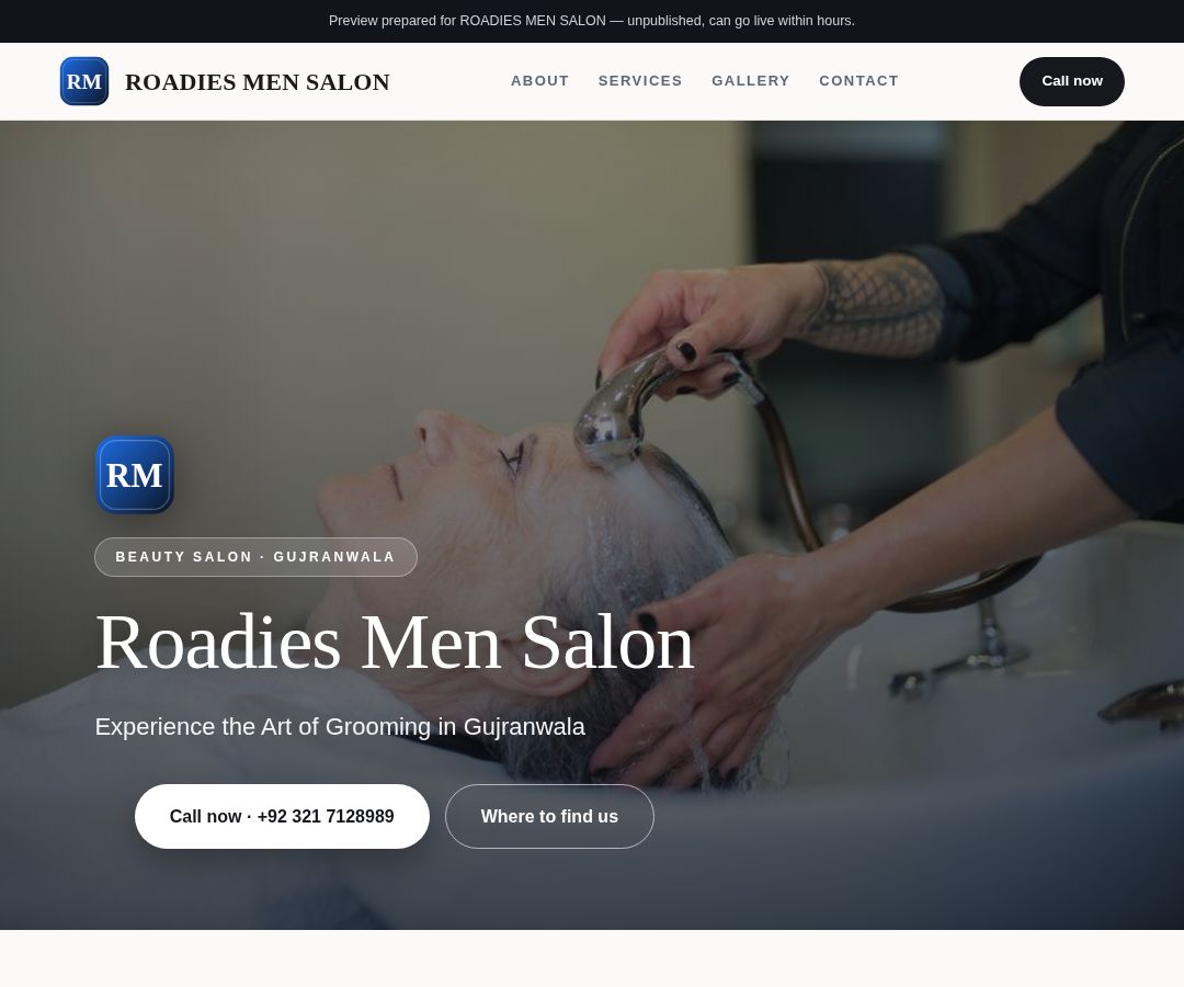 ROADIES MEN SALON