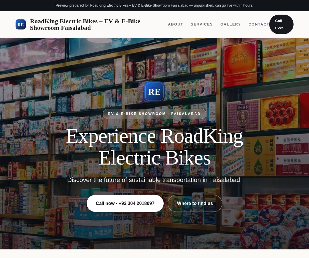 RoadKing Electric Bikes – EV & E-Bike Showroom Faisalabad
