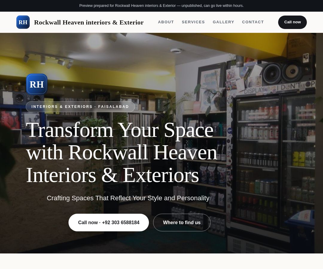 Rockwall Heaven interiors & Exterior