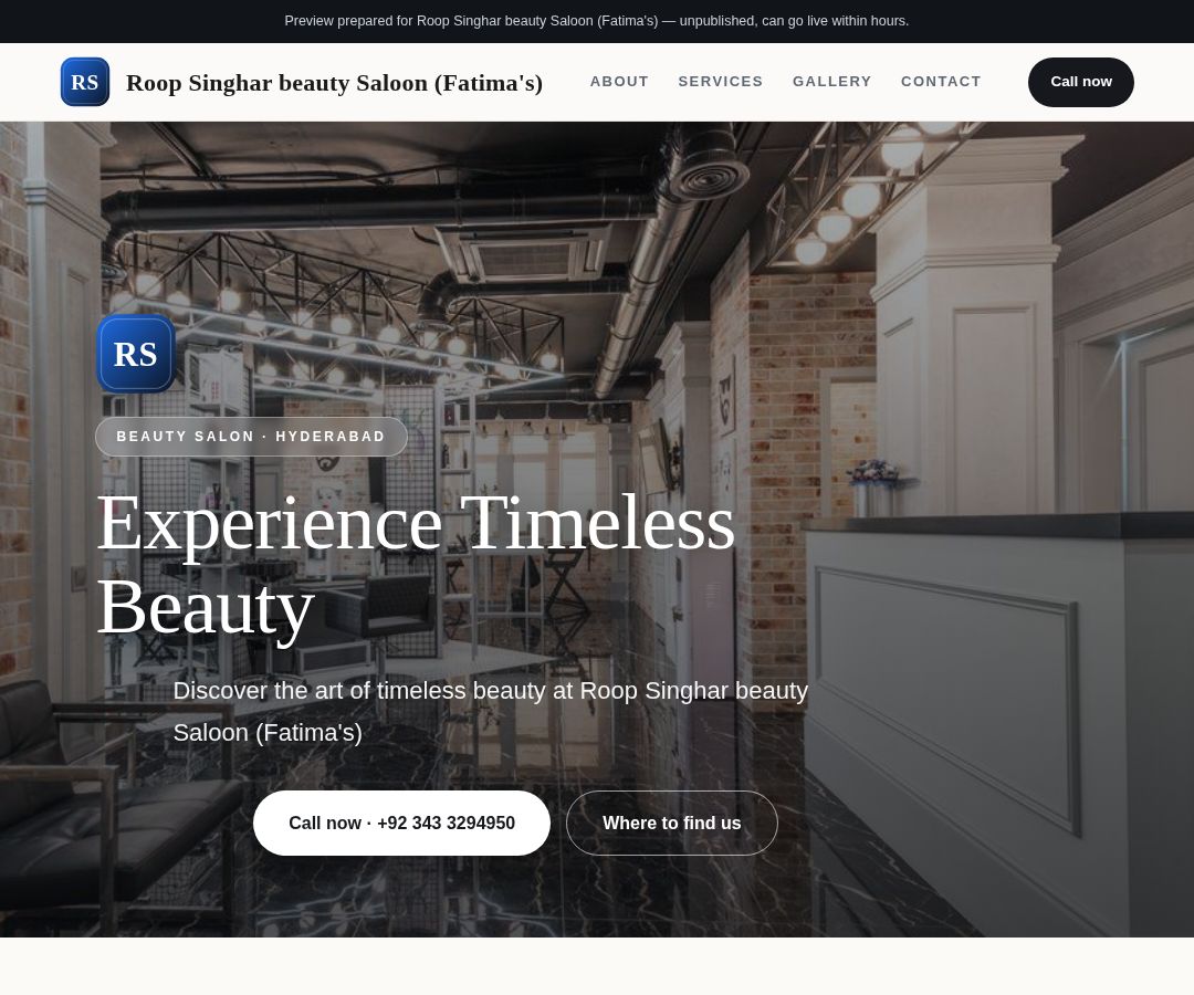 Roop Singhar beauty Saloon (Fatima's)