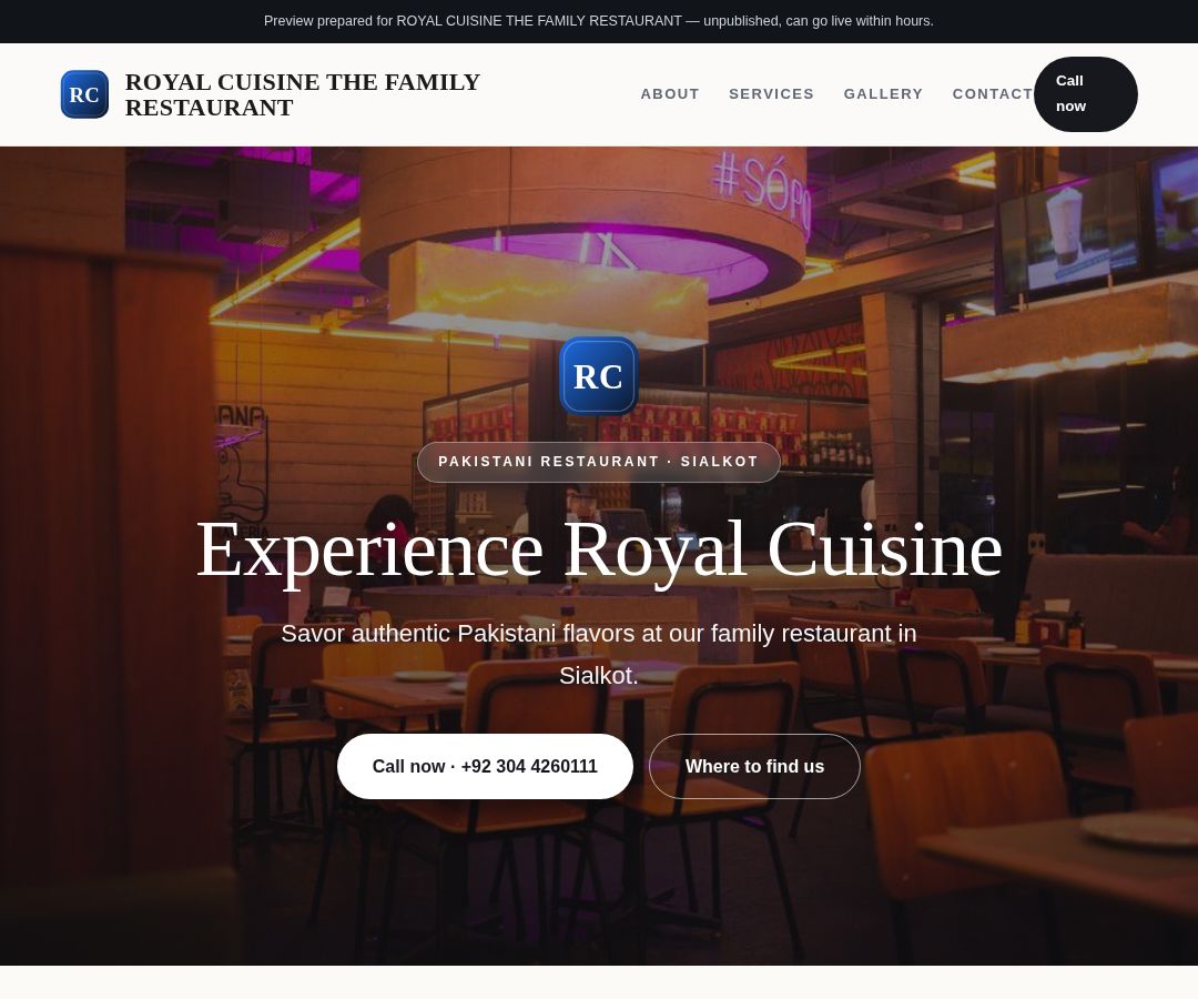 ROYAL CUISINE THE FAMILY RESTAURANT