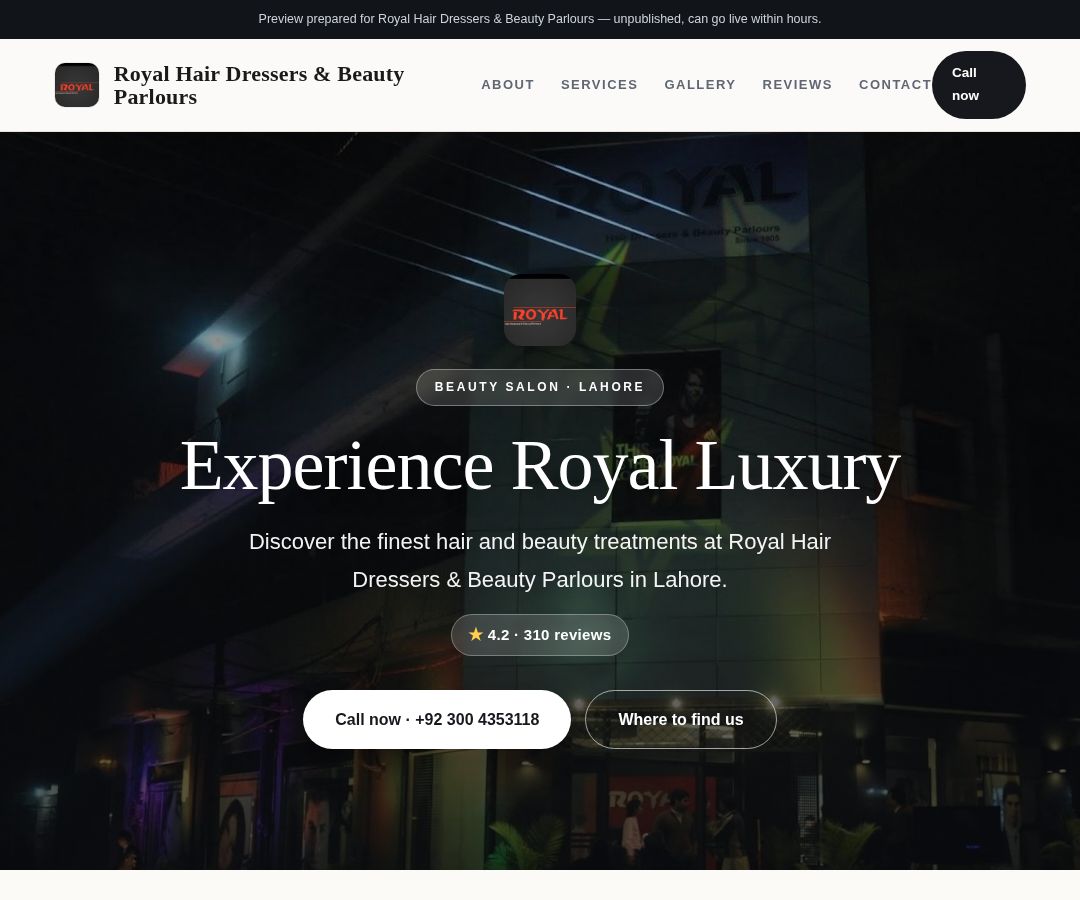 Royal Hair Dressers & Beauty Parlours