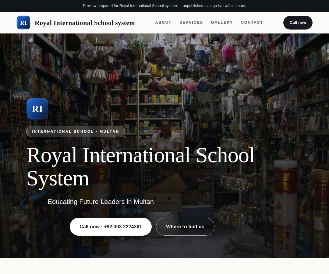 Royal International School system