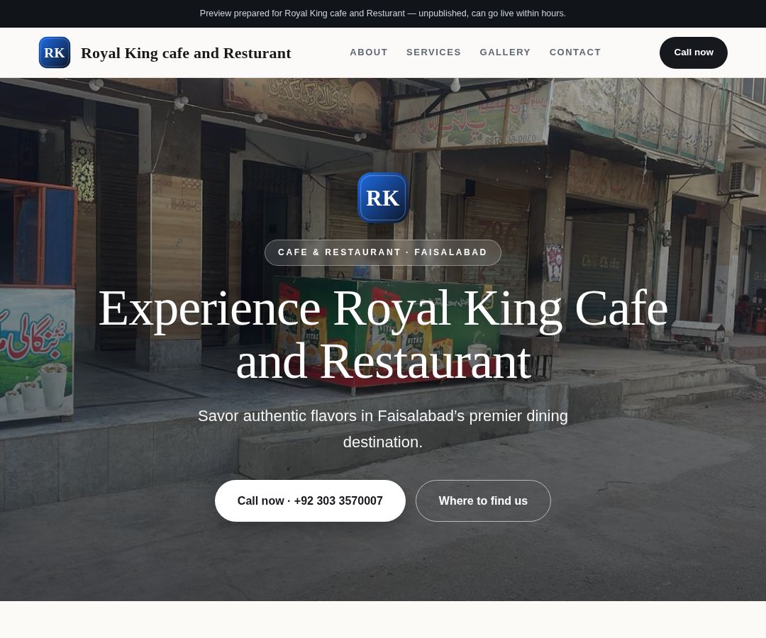 Royal King cafe and Resturant