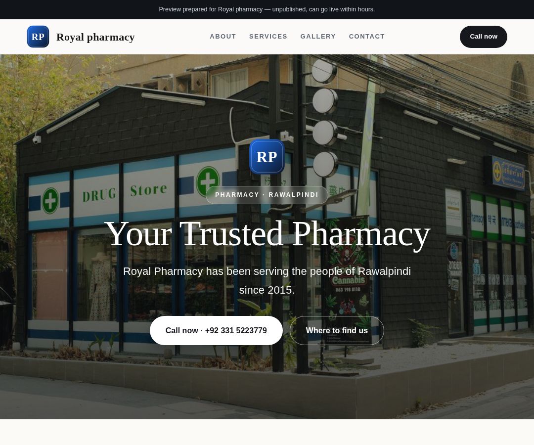 Royal pharmacy