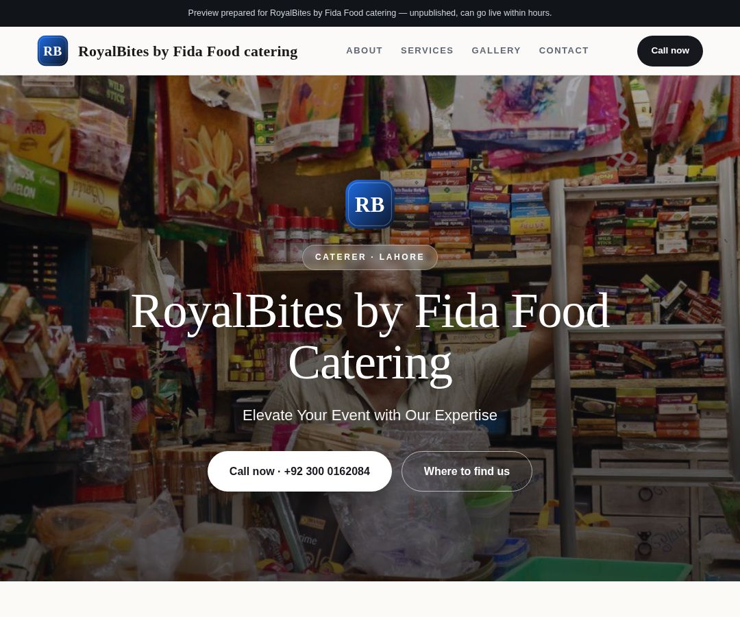 RoyalBites by Fida Food catering