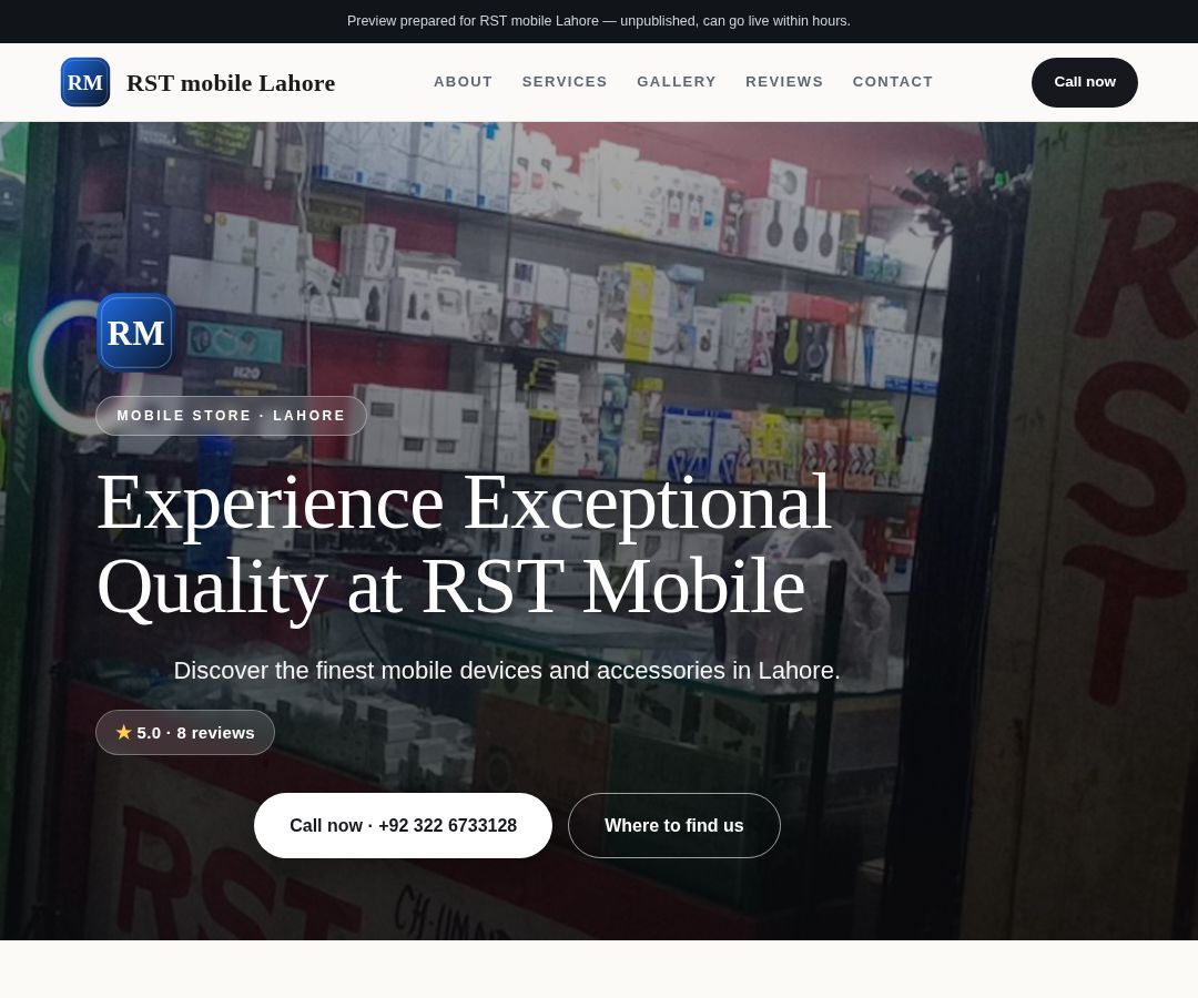 RST mobile Lahore