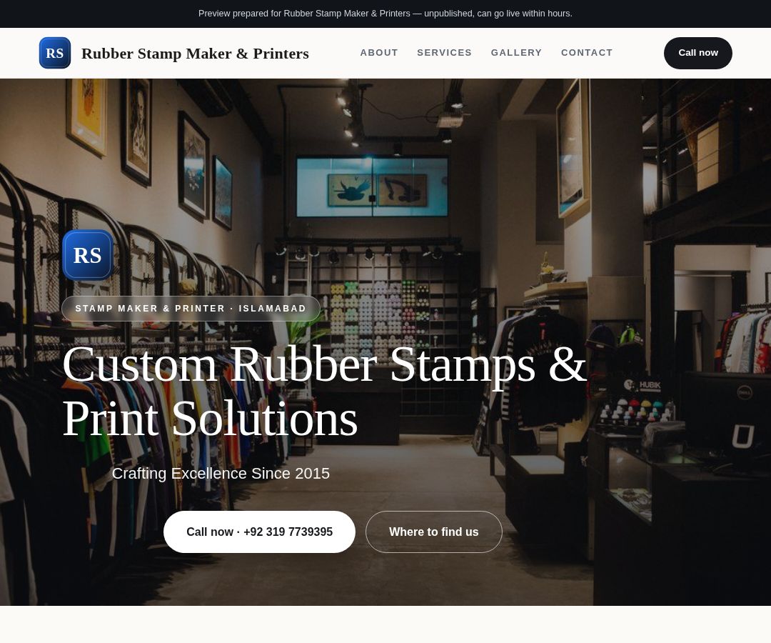 Rubber Stamp Maker & Printers