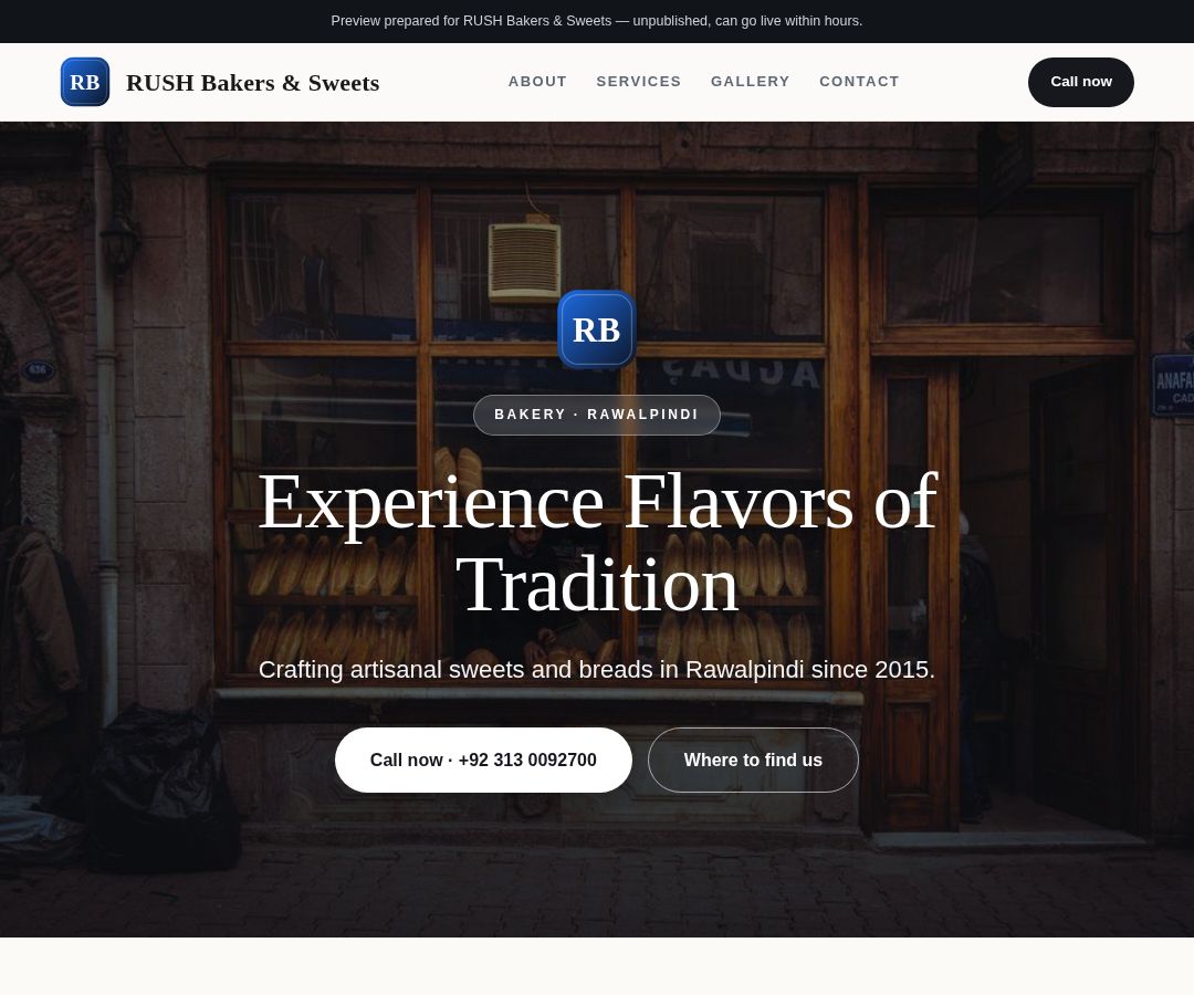 RUSH Bakers & Sweets