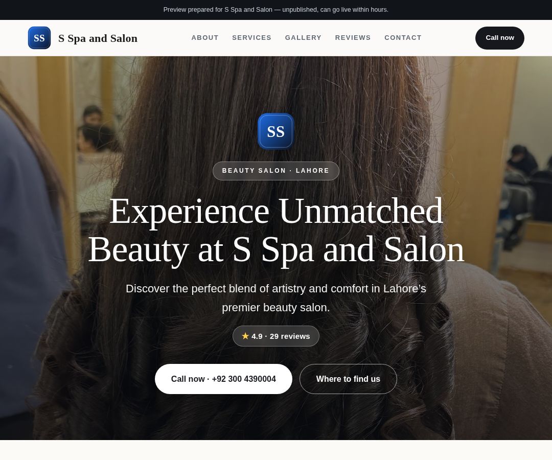 S Spa and Salon
