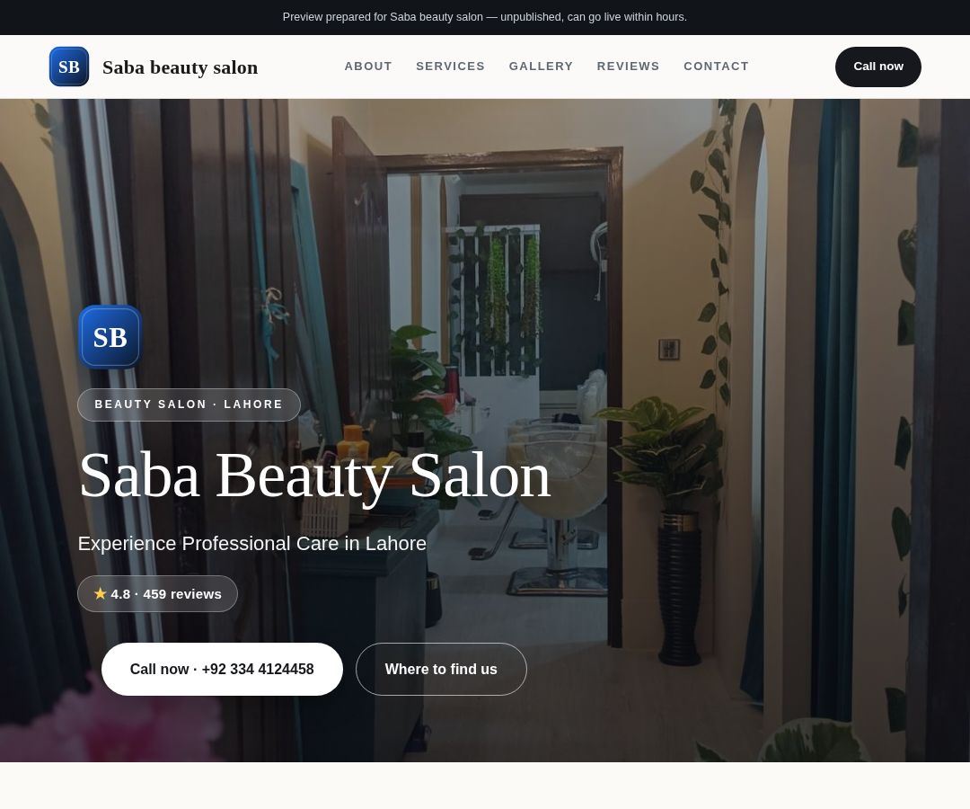 Saba beauty salon