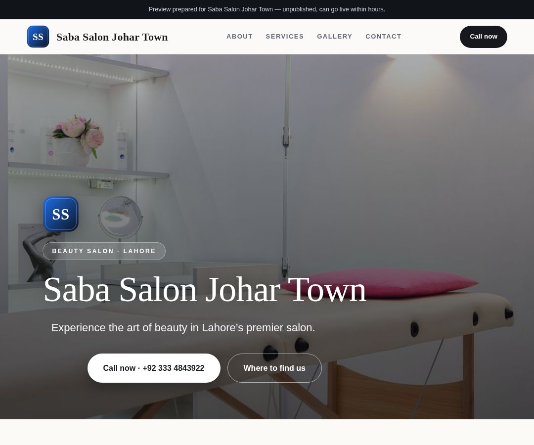 Saba Salon Johar Town