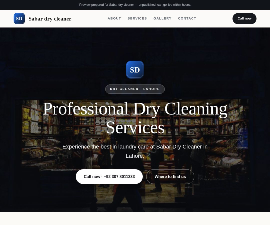 Sabar dry cleaner