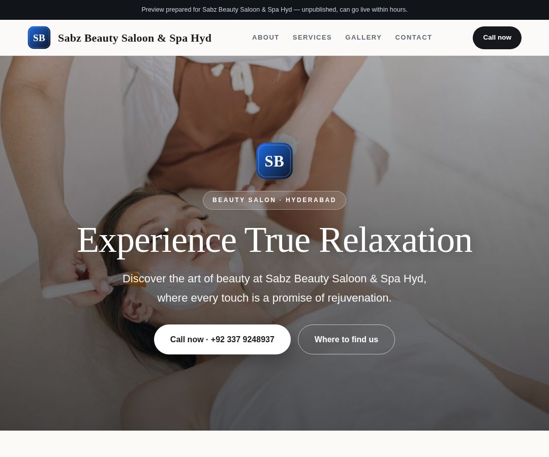 Sabz Beauty Saloon & Spa Hyd