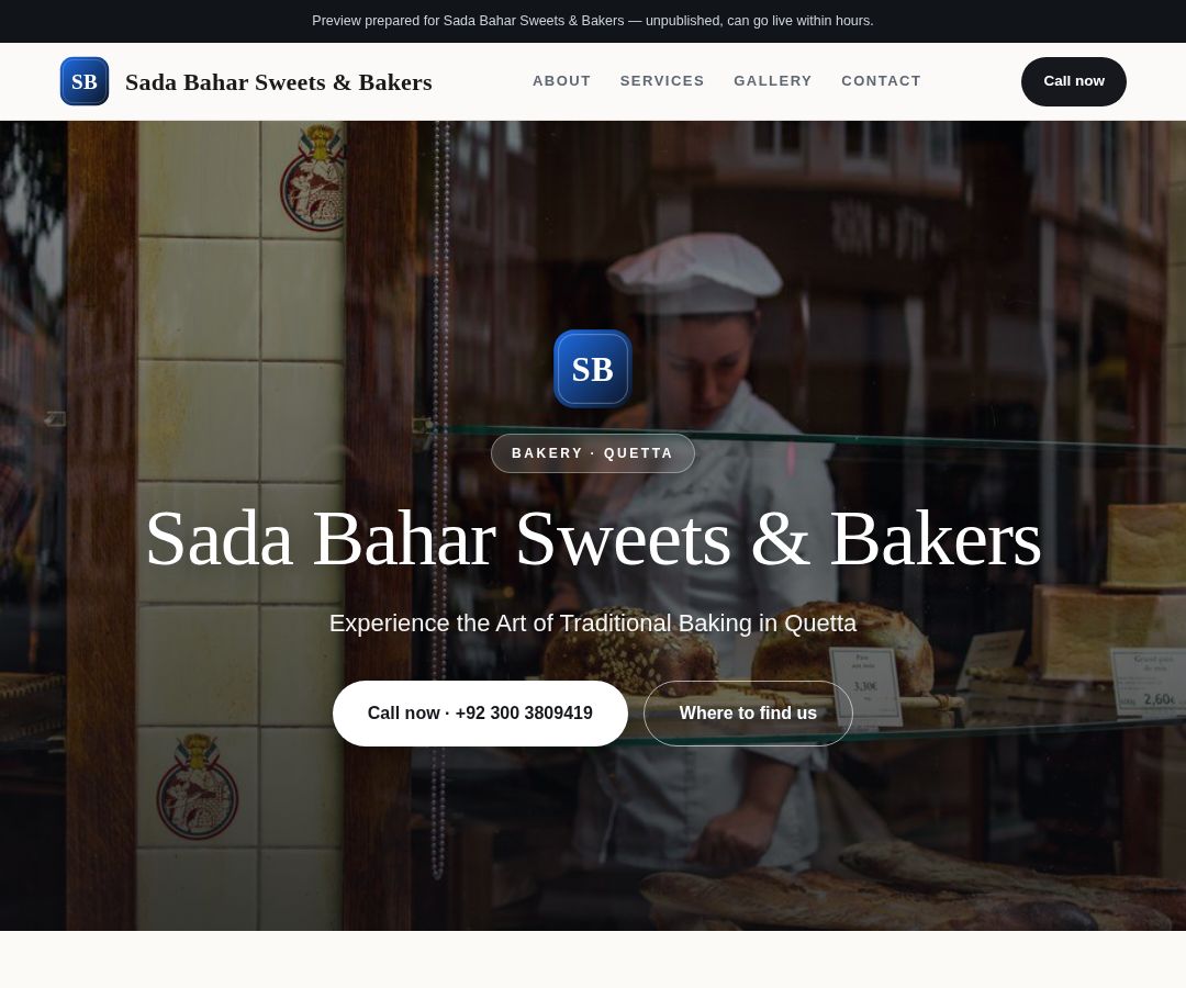Sada Bahar Sweets & Bakers