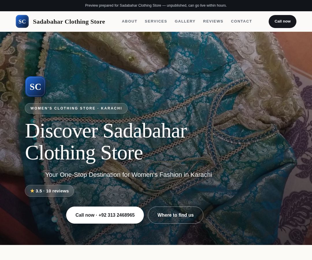 Sadabahar Clothing Store