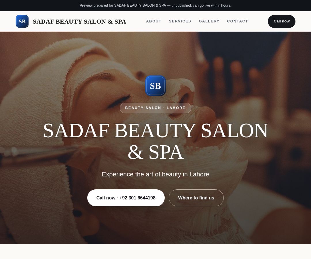 SADAF BEAUTY SALON & SPA