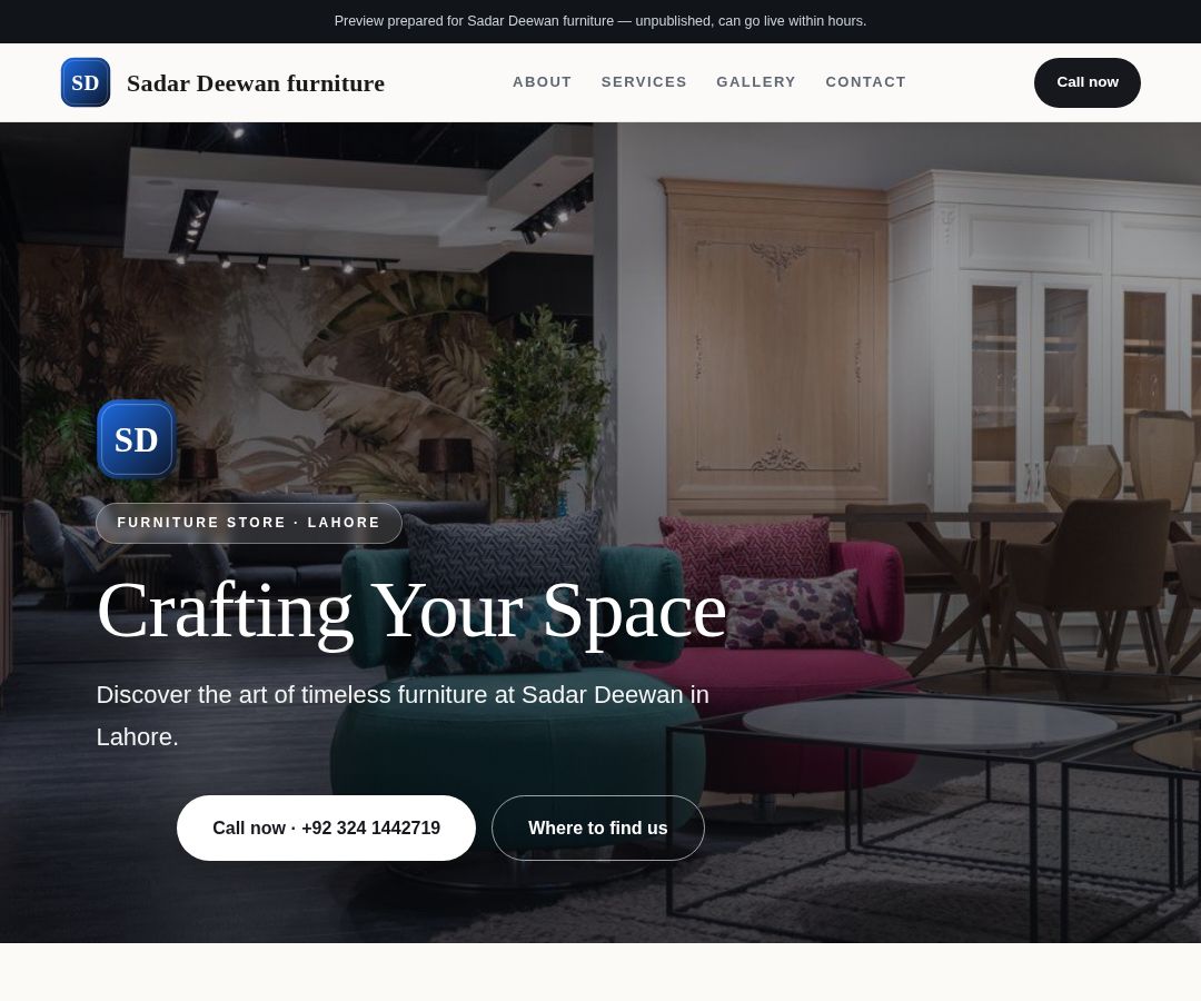 Sadar Deewan furniture