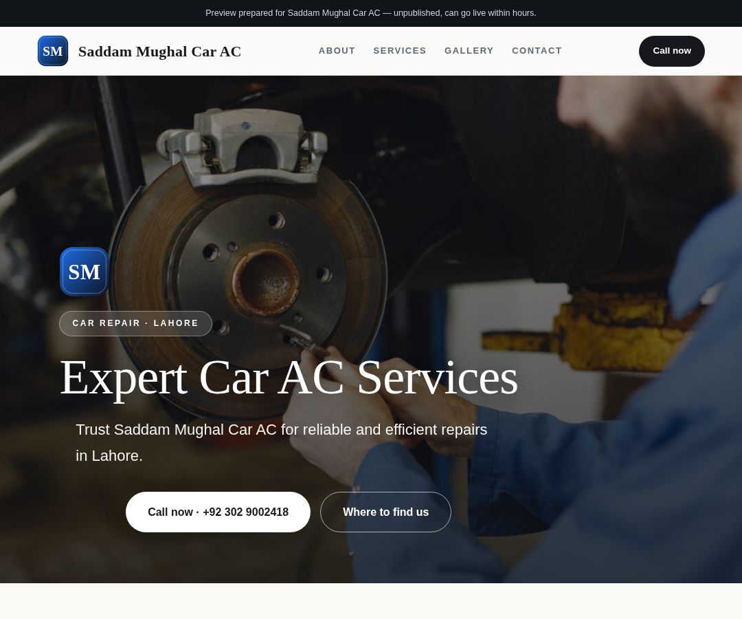 Saddam Mughal Car AC