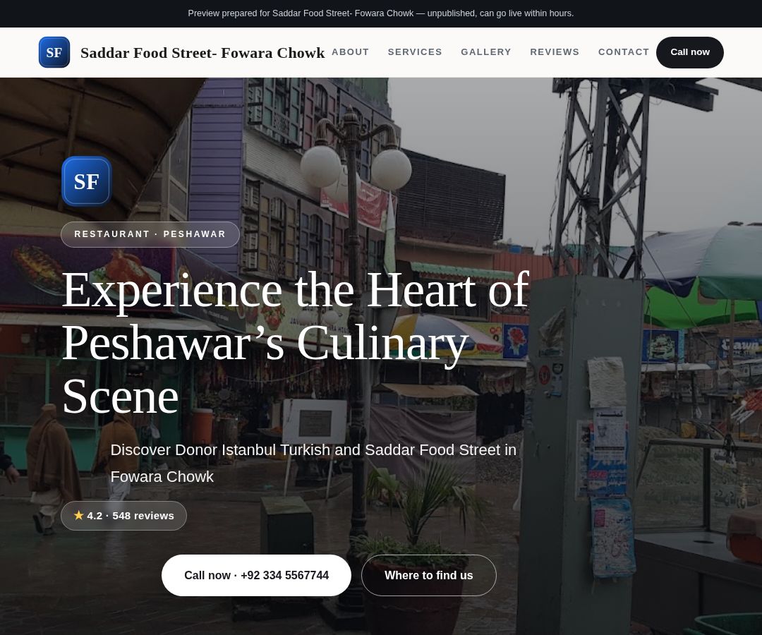 Saddar Food Street- Fowara Chowk