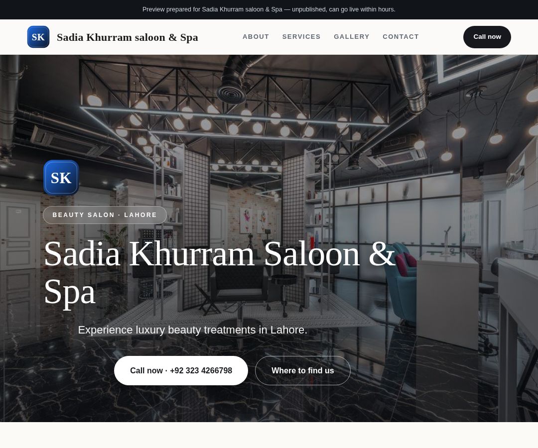 Sadia Khurram saloon & Spa