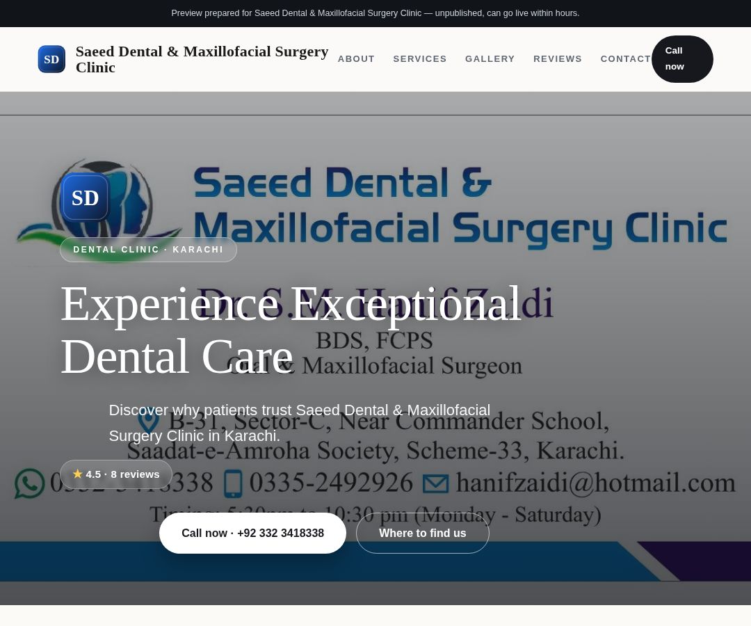 Saeed Dental & Maxillofacial Surgery Clinic