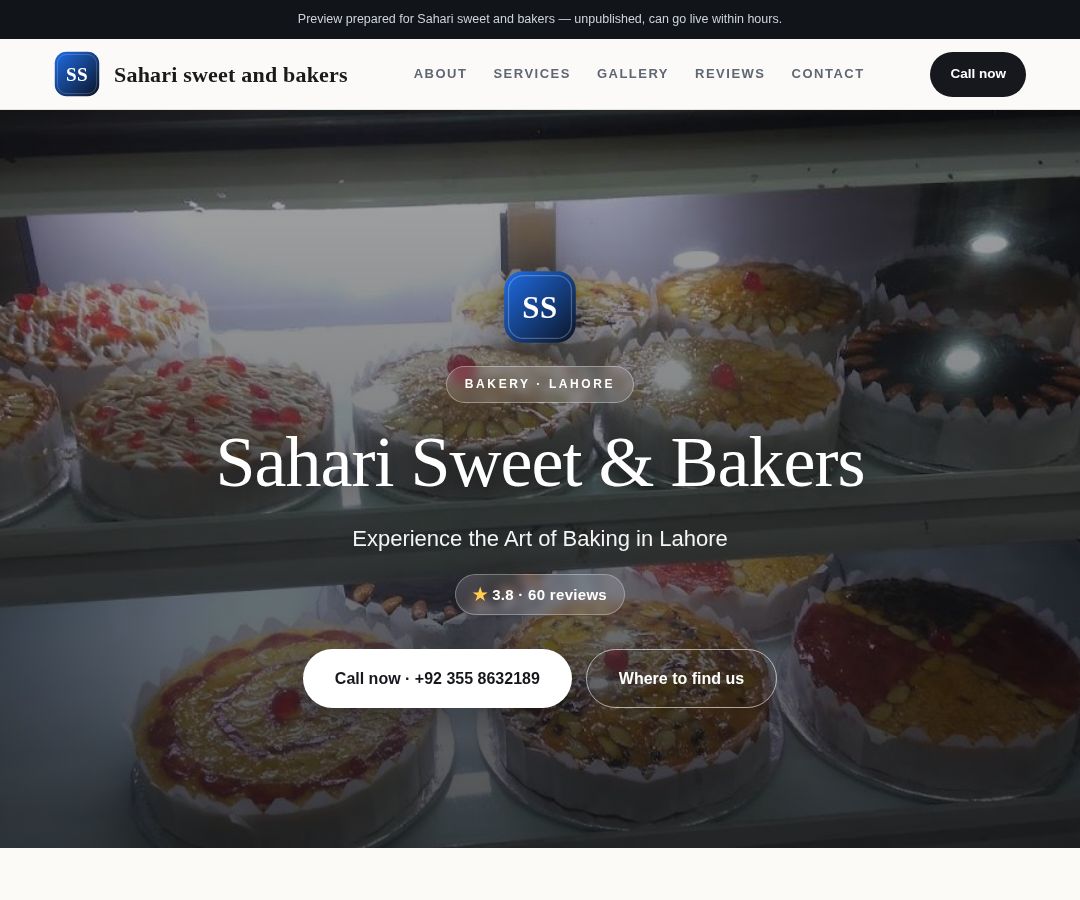 Sahari sweet and bakers