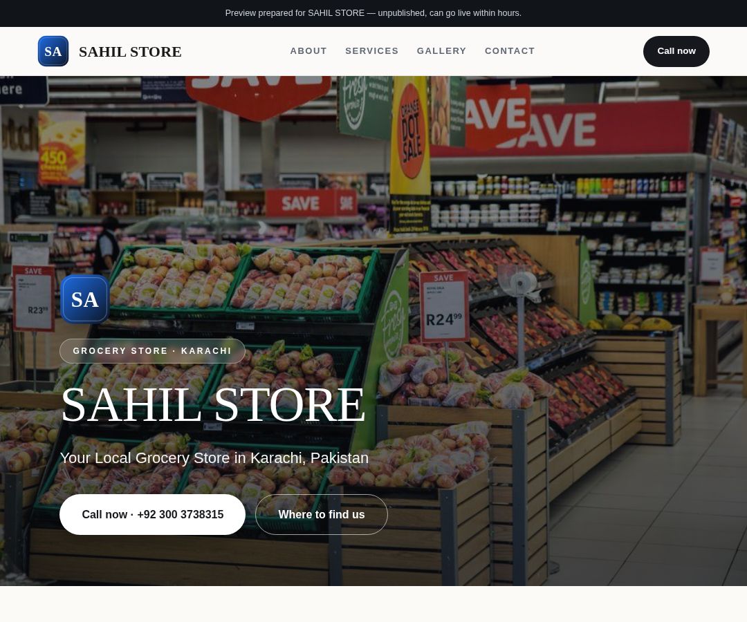 SAHIL STORE