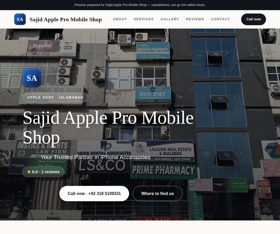 Sajid Apple Pro Mobile Shop