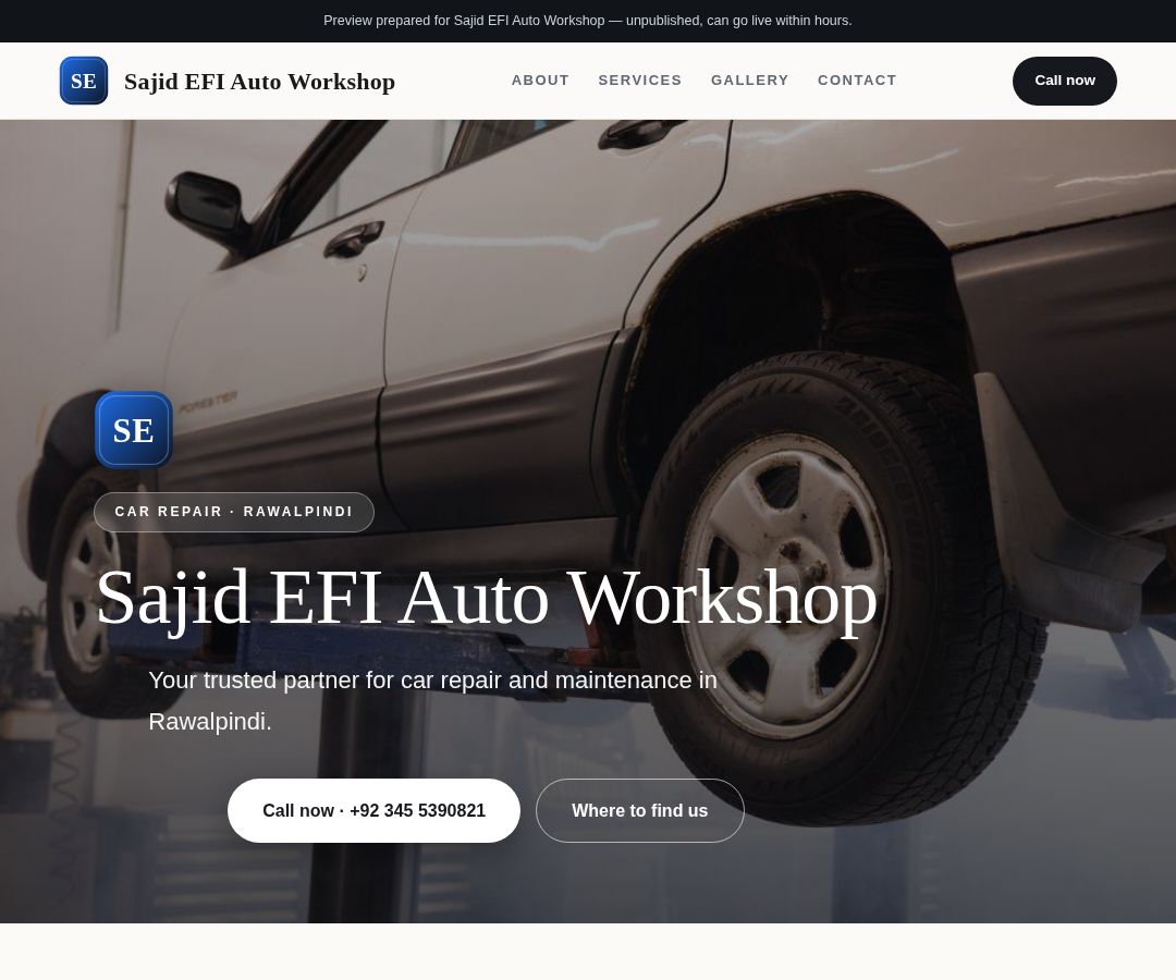 Sajid EFI Auto Workshop