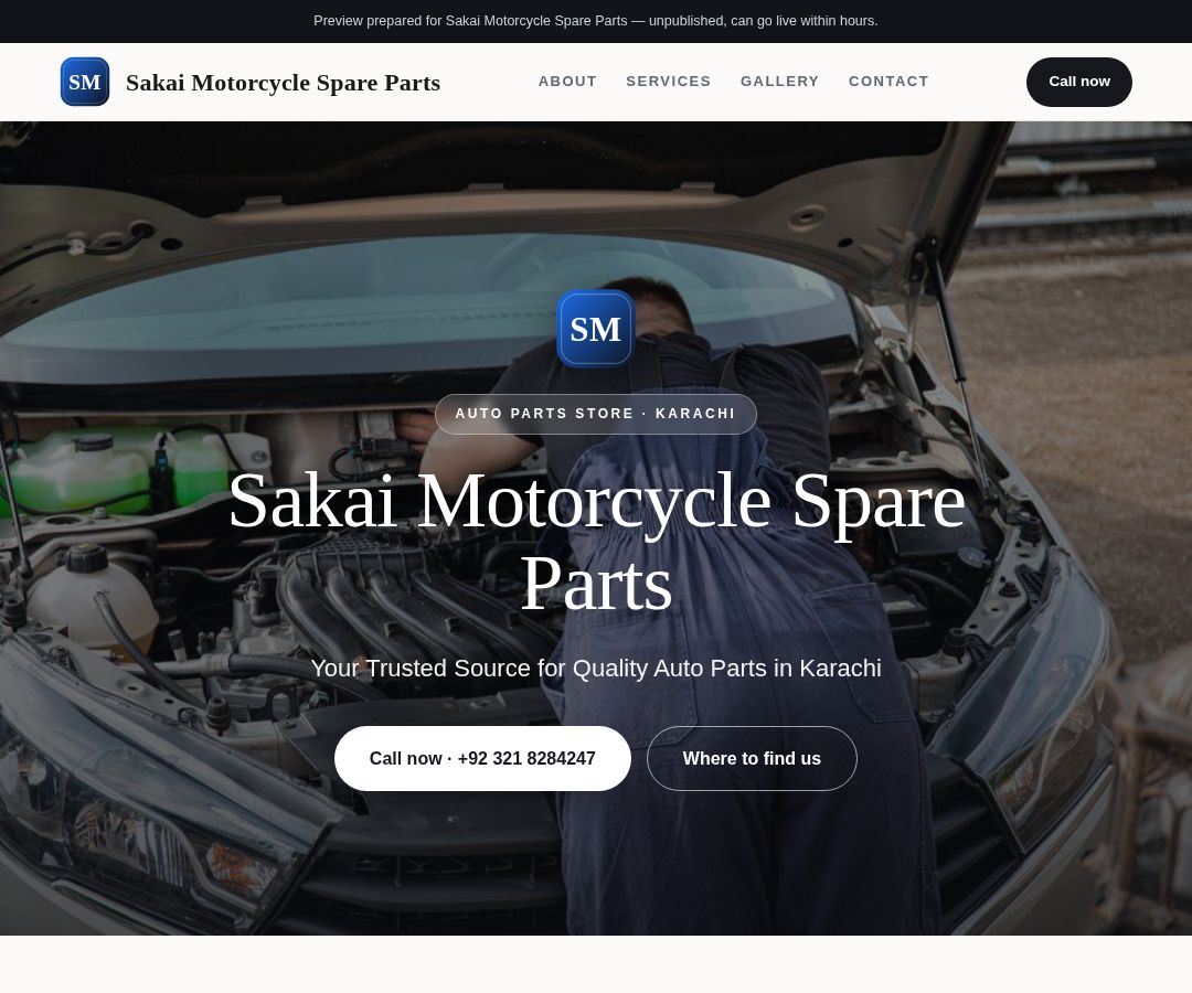Sakai Motorcycle Spare Parts