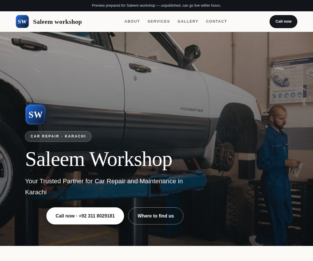 Saleem workshop