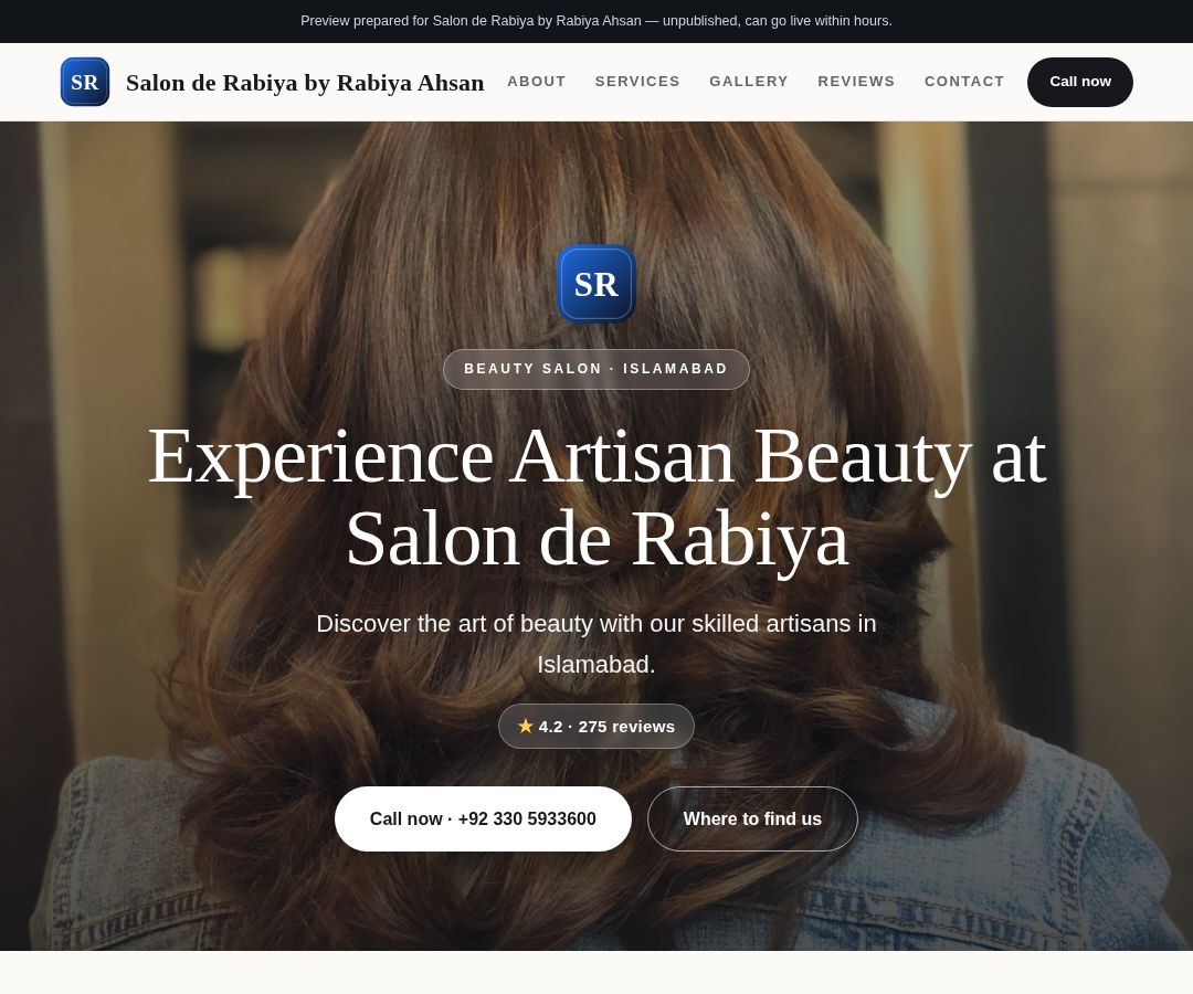 Salon de Rabiya by Rabiya Ahsan