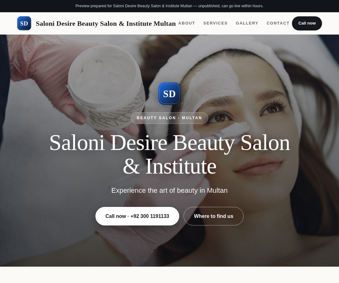 Saloni Desire Beauty Salon & Institute Multan
