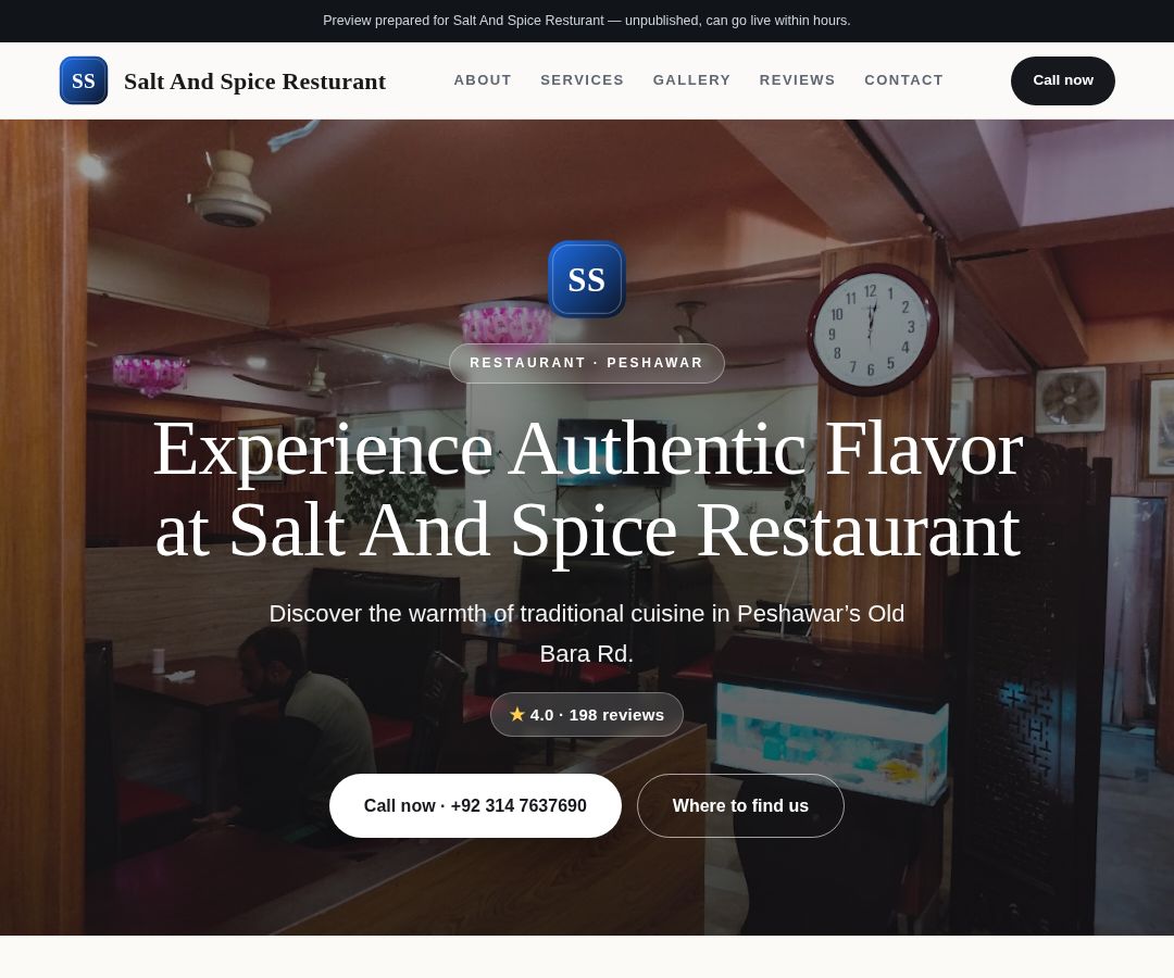 Salt And Spice Resturant