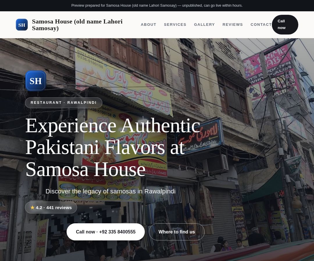 Samosa House (old name Lahori Samosay)