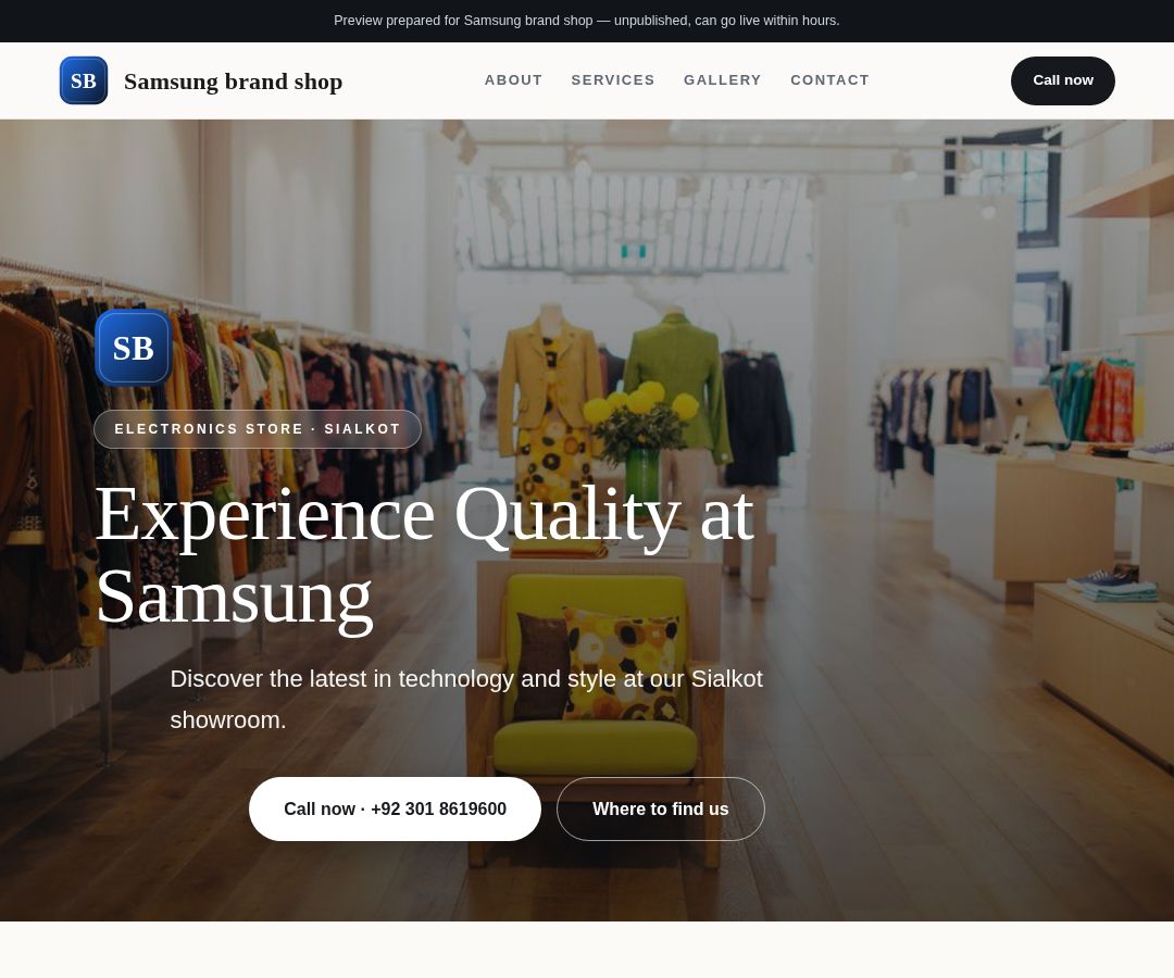 Samsung brand shop