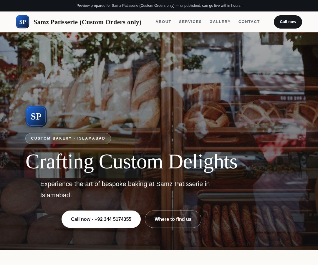 Samz Patisserie (Custom Orders only)