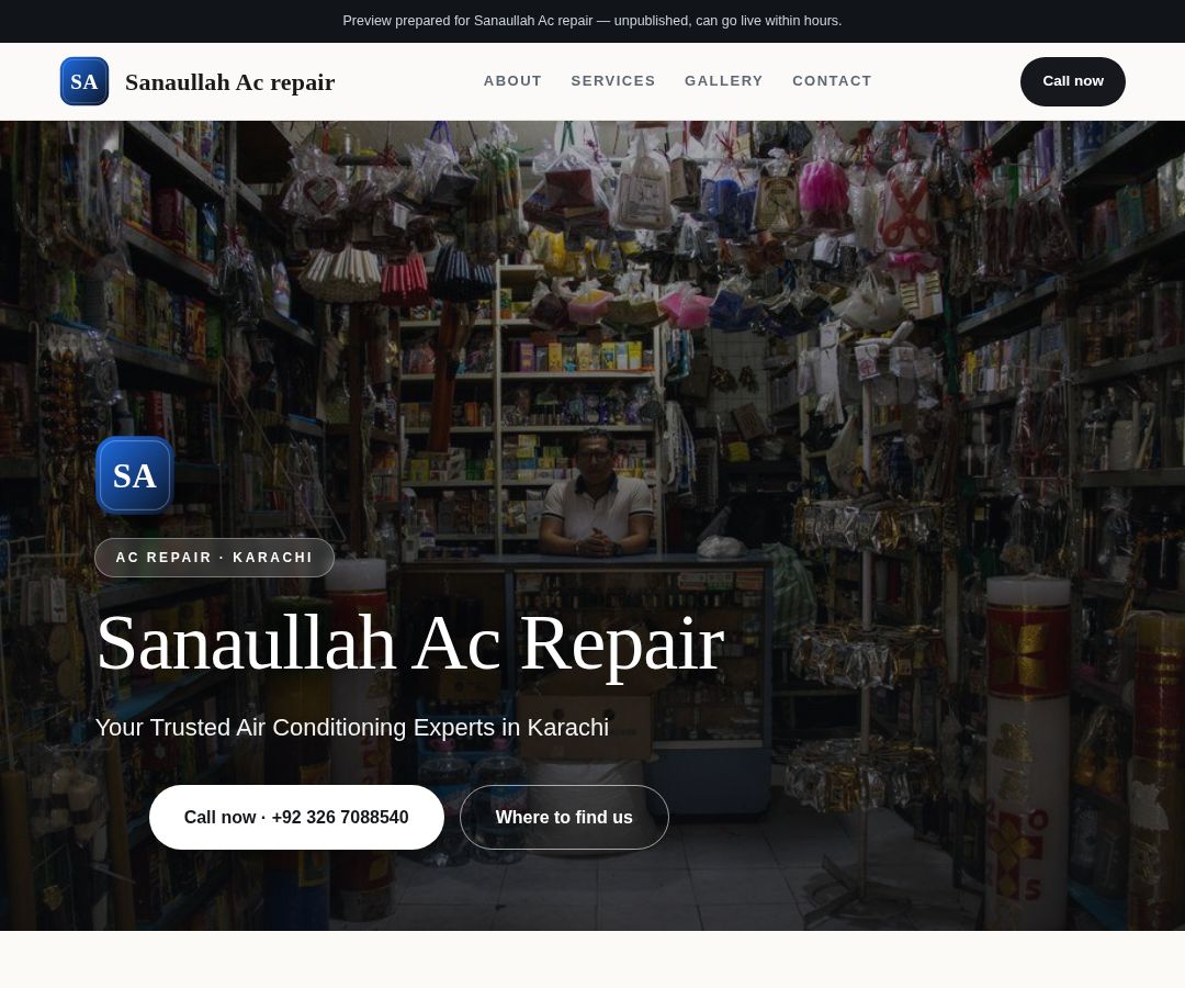 Sanaullah Ac repair