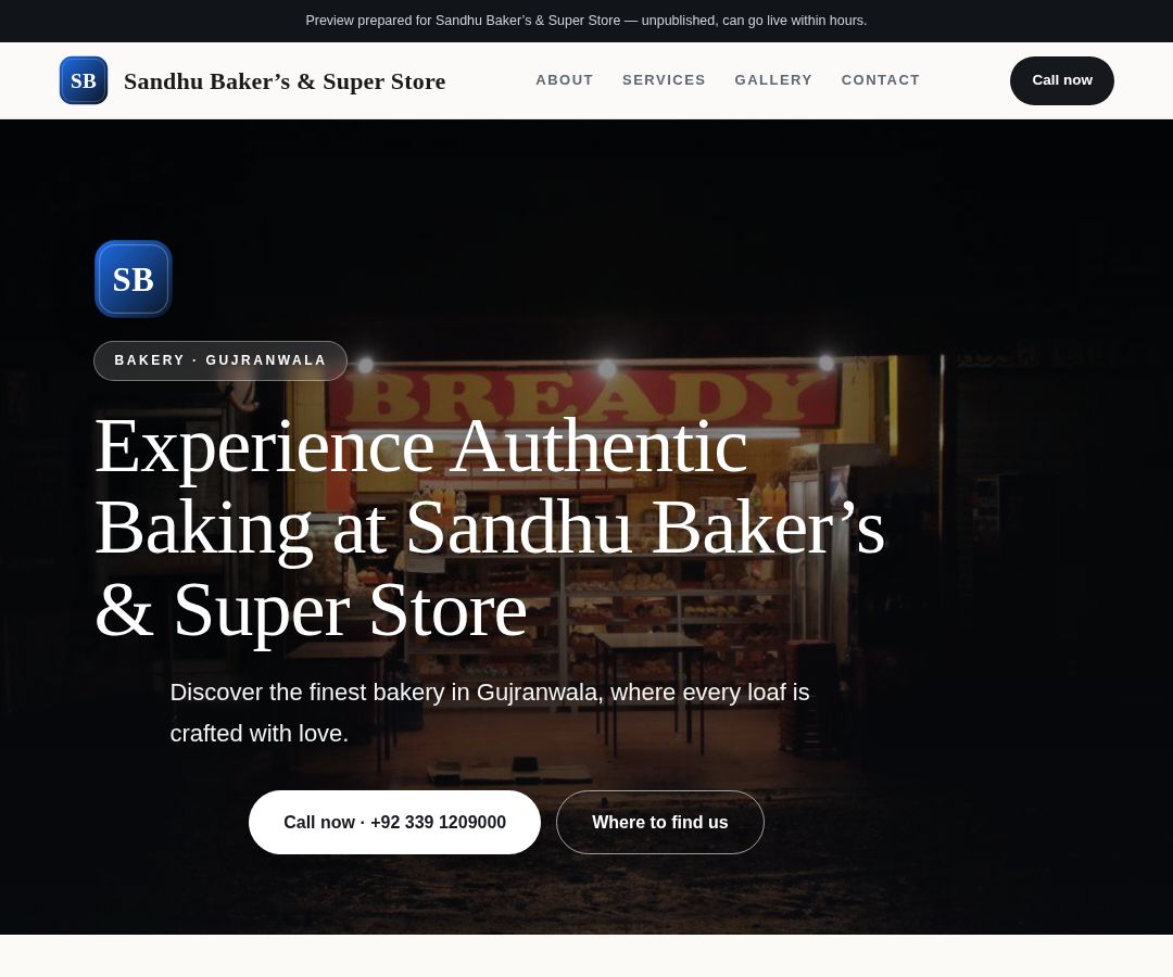 Sandhu Baker’s & Super Store