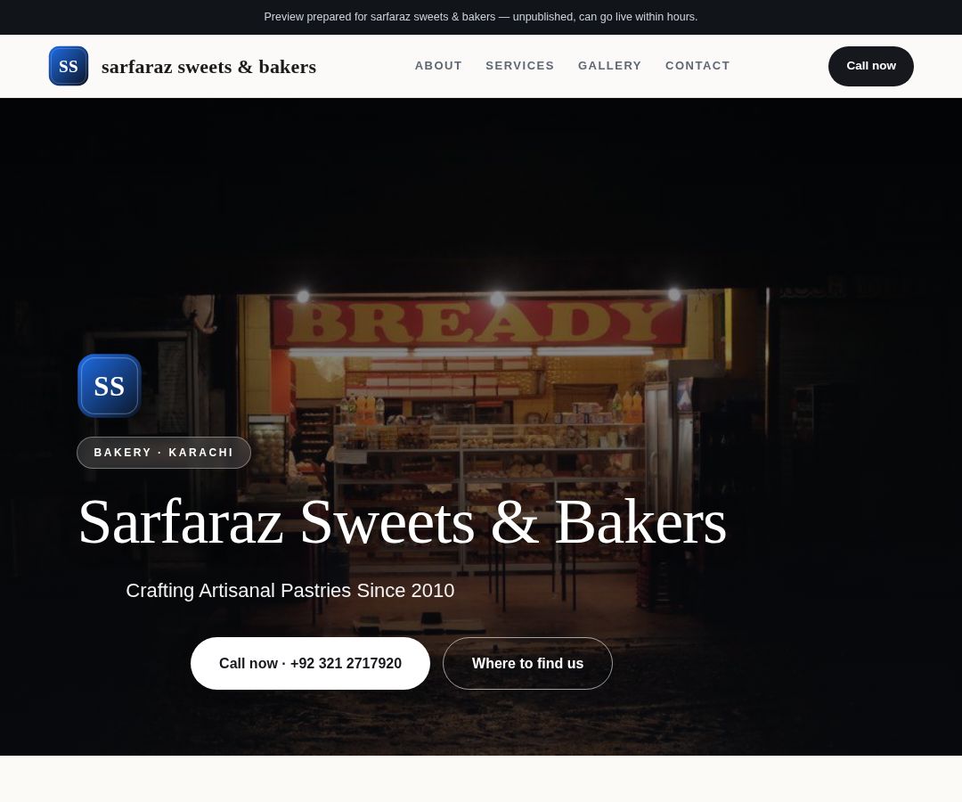 sarfaraz sweets & bakers