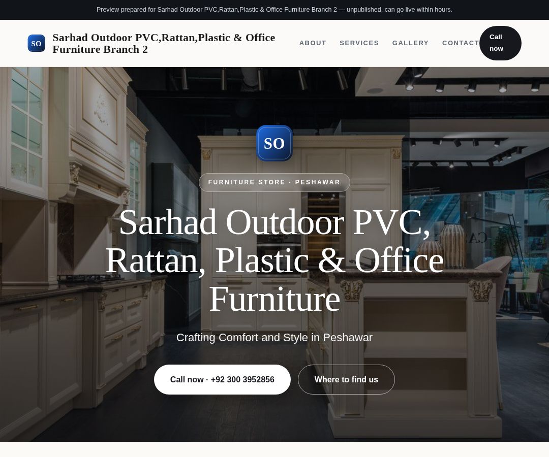 Sarhad Outdoor PVC,Rattan,Plastic & Office Furniture Branch 2